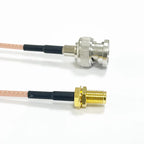 SMA to BNC Bulkhead Cable 50 Ohm SMA Male to BNC Female RG316 Coaxial Cable Jumper for Ham Radio Scanner Antenna Wi-Fi