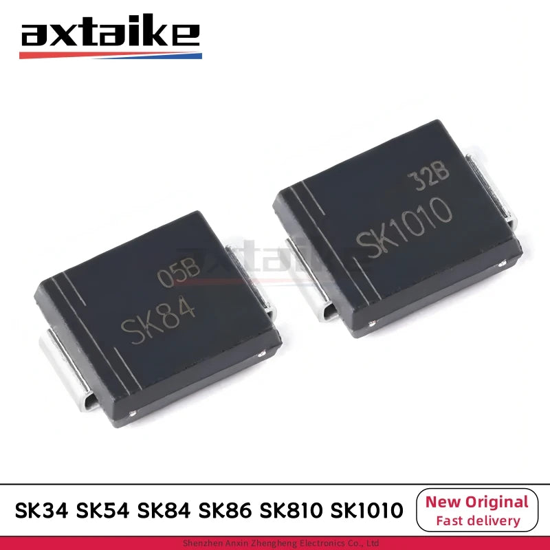 10PCS SK34 SK54 SK84 SK86 SK810 SK1010 SMC DO-214AB 3A 5A 8A 10A 40V 60V 100V SK1010C SMD Schottky Rectifier Diodes