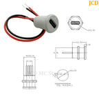 USB-C 2P 4P High Current Charging Socket with PH2.0 Nut Snap Lock Plate USB TYPE-C Female Waterproof Connector Charging Interfac