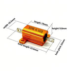 2PCS 10W 25W 50W 100W Aluminum Power Metal Shell Case Wirewound Resistor 0.1R 0.2 0.5 1K 2 3 4 5 6 8 10 12 15 20 30 50ohm RX24