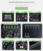 Waveshare Industrial Modbus RTU Relay Module with 8/16/32-channel RS485 interface and isolation