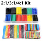 2:1/ 3:1/4:1 Heat Shrink Tube Set 73~900pcs Shrinkage Tubing Kit Cable Repair Protecter Wire Insulation Thermoresistant Sleeving