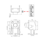 1Box 6x6mm Micro Push Button Tactile Tact Switch Kit 12V 2/4 Pin DIP2 PCB Momentary Switch DIY TV Toy Home Use Button Key Switch