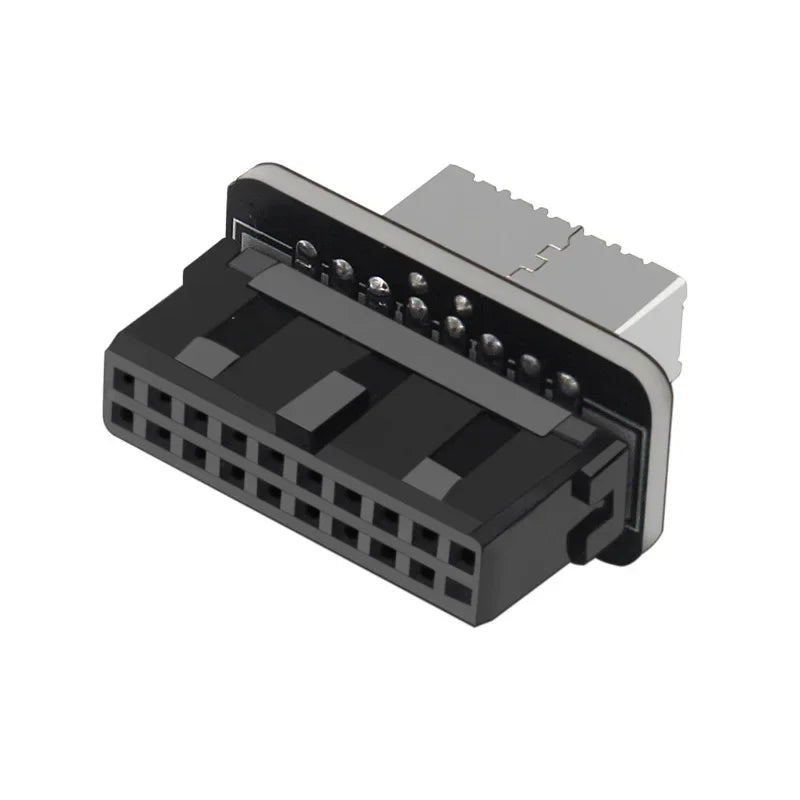 NEW Internal Vertical Header Splitter USB Front Panel Adapter for Type C USB3.0 19/20Pin Male to Type-E Female Connector Adapter