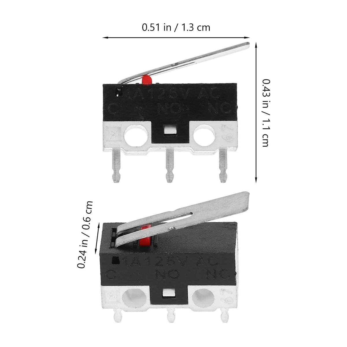 20pcs Plug Board Switch Micro Limit Switch Lever Arm For Appliance Door Control Replacement Electrical Switches Durable Compact