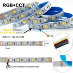 5M 300LEDs Waterproof RGB LED Strip 5050 DC12V 60LEDs/M Flexible Light Belt Led Ribbon Tape Home Decoration 24V RGBW Lamp Strips