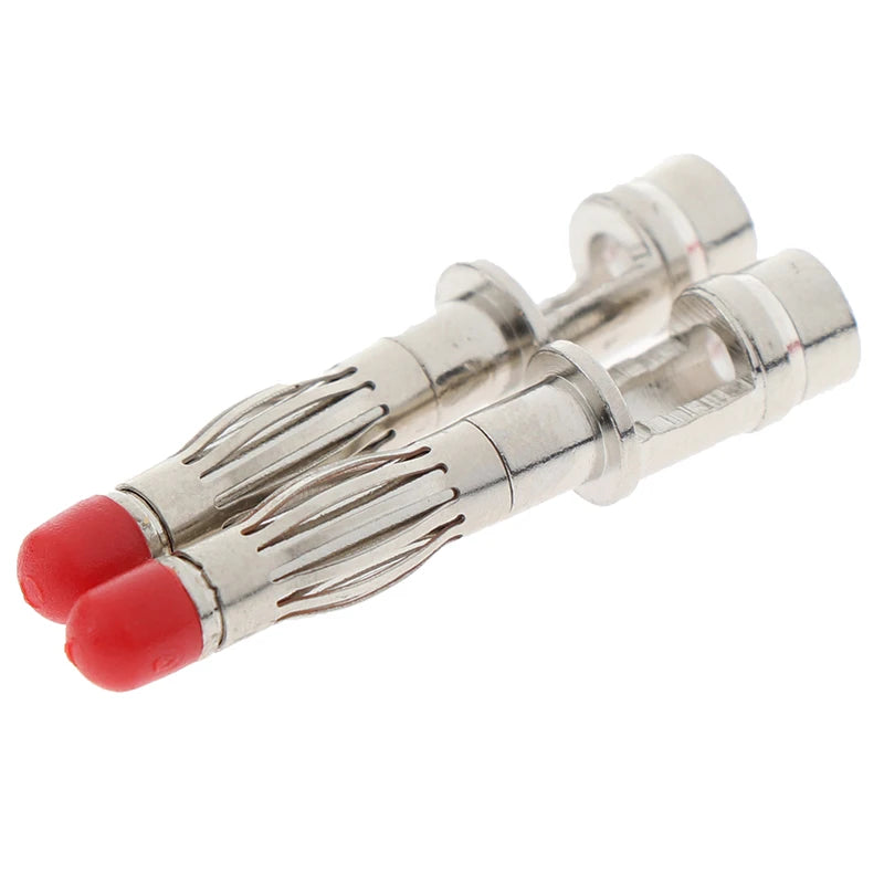 2Pcs Hot New 4mm Male Right Angle Insulation Wire Solder Type DIY Banana Plug Connectors Multimeter Test
