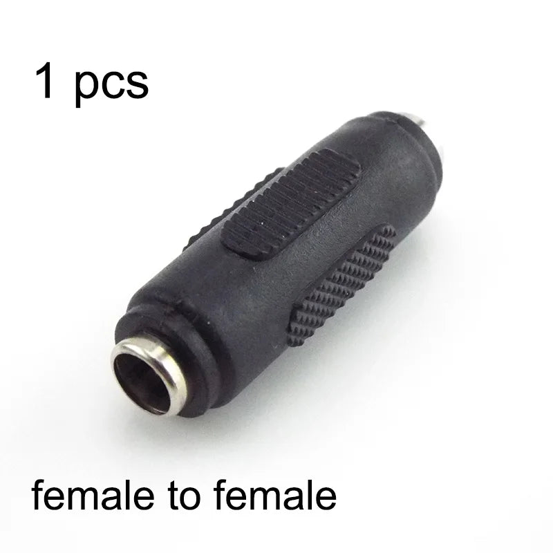 5.5*2.1mm / 5.5x2.1 Mm DC Double Male to Male Power Socket Connector CCTV Female to Female Panel Mounting Jack Adaptor