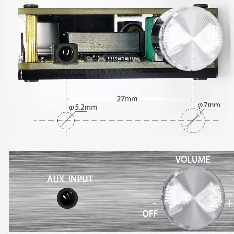 2*100W Bluetooth 5.0 TPA3116D2 Audio Power Amplifier Stereo HiFi Class D Digital TPA3116 Home Theater AUX Mini Music AMP