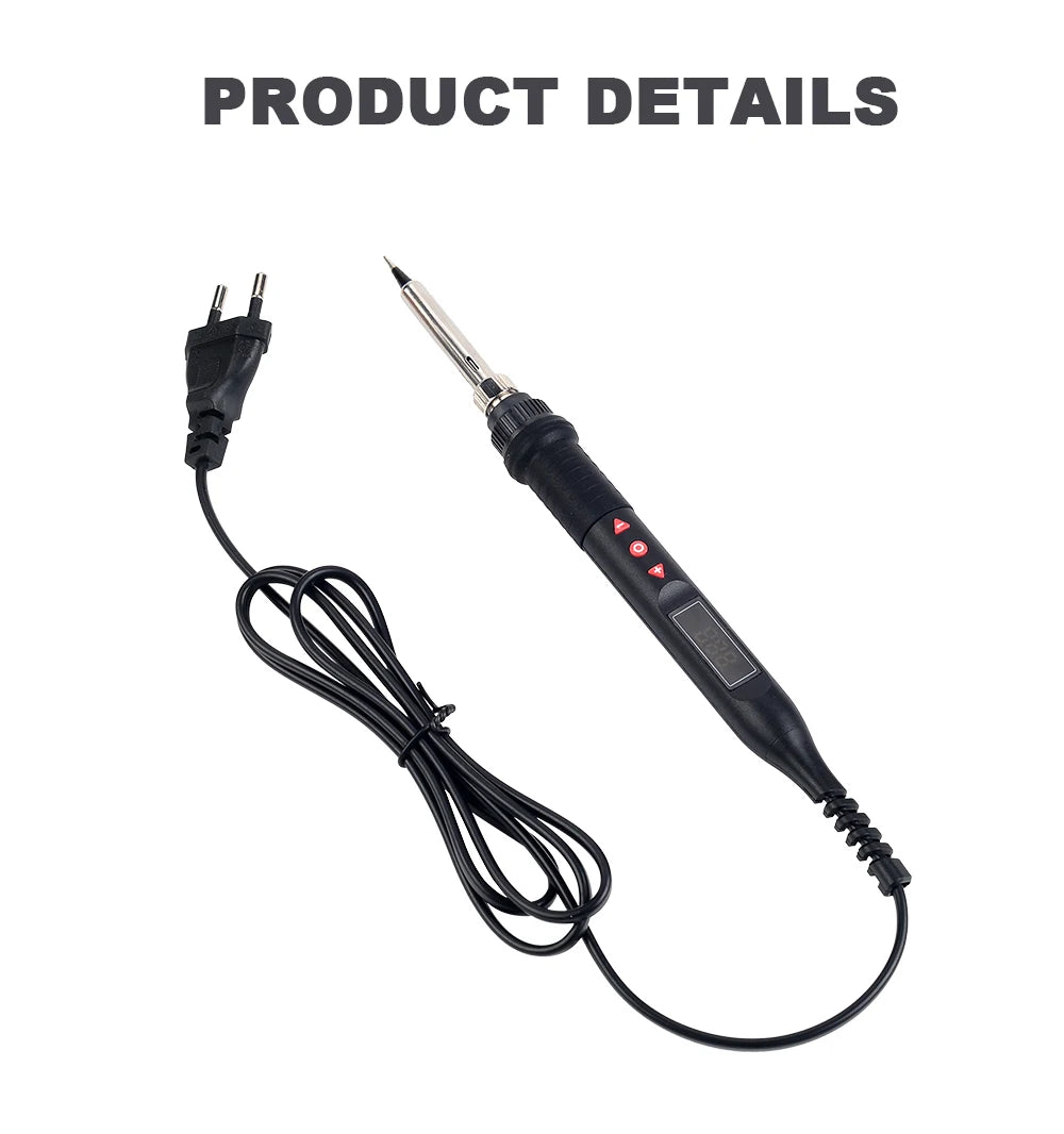 JCD 908U Soldering Iron Kit LCD Display 80W Adjustable Temperature Portable Soldering Iron 220V/110V Welding Tool