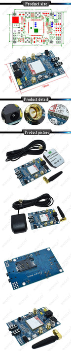 SIM808 Module GSM GPRS GPS Development Board IPX SMA with GPS Antenna for Arduino Raspberry Pi Support 2G 3G 4G SIM Card