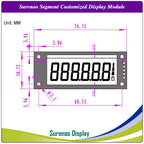 Surenoo 6-Digit "8 8 8.8.8.8" 7 Segment Digital 5V  LCD Module Display Screen Panel build-in HT1621 Controller w/ Backlight