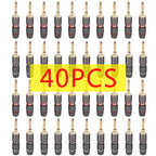 10/40/100Pcs Monster Banana Plugs Gold Plated Pure Copper Speaker Adapter Screw Speaker Plug Audio Connectors