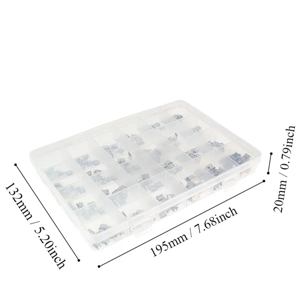 60pcs/240pcs Micro USB Connector Kit 12/24 Models USB Port/Tail Plug for MP3/4/5 DIY SMD DIP Socket Set USB Connectors Set