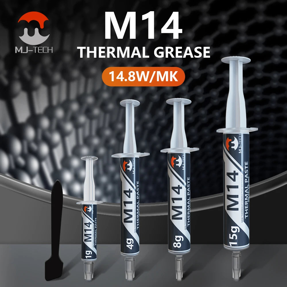 MJ-TECH Thermal Paste 12.4W 14.8W Performance Thermal Conductive Grease For CPU Cooler/Ventilador/GPU/PS5/Laptop/Game PC