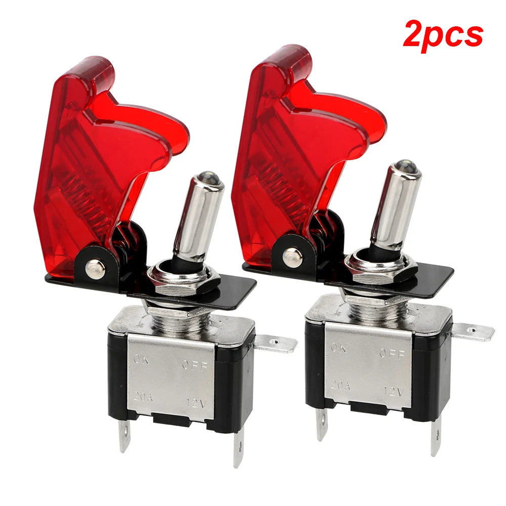 12V SPST Toggle Rocker Switch LED Light for Ignitions Boost Marine Boat Racing Car Switch Light Toggle Truck Trailer Accessories