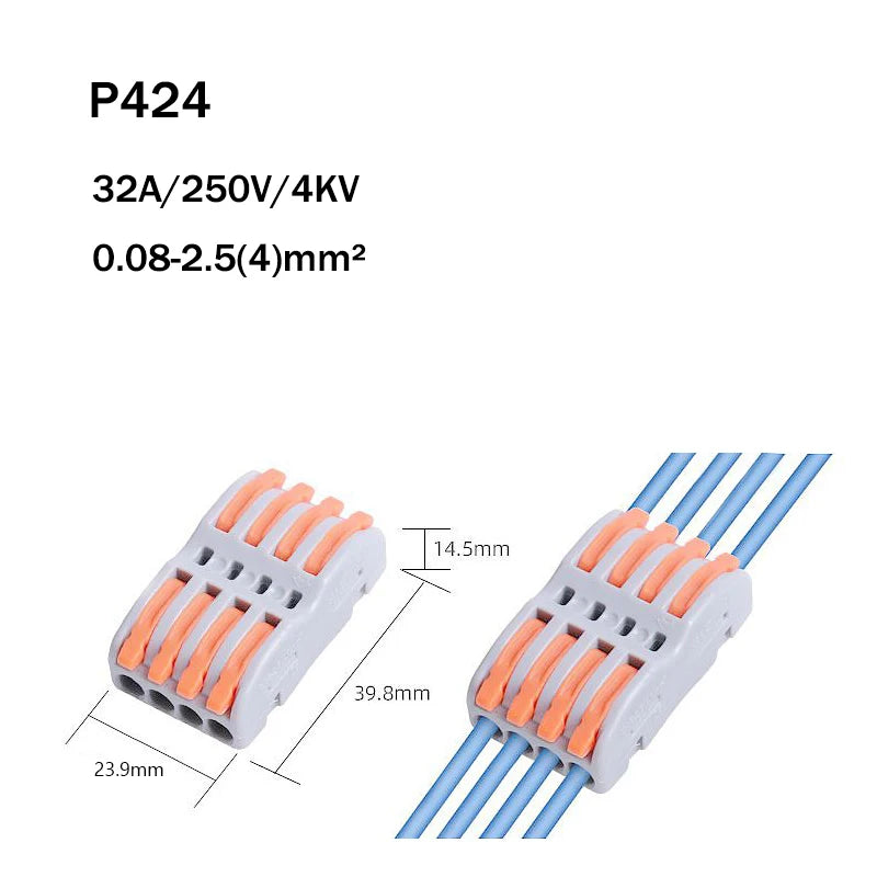 10 30 50PCS Quick Splicing Multiplex Butt Wire Connector Cable Push-in Splice Terminal Block For Home Terminal Block 28-12AWG