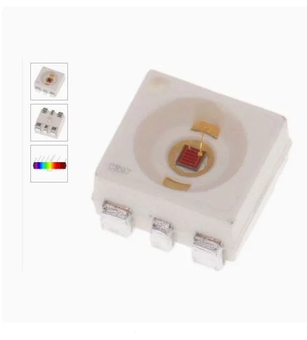 30Pcs Ly G6Sp-Cadb-36-1 Yellow Smd Led 583-595Nm 140Ma 2.25V 14Lm Plcc-6 3.3*3.0mm 3528 6Pins (Ly G6Sp) Lyg6Sp