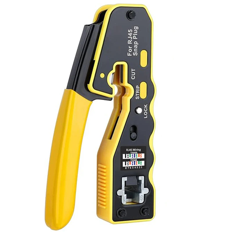 RJ45 crimping tool kit Ethernet crimper and tester for Cat5e Cat6 Cat6a 8P8C modular connectors