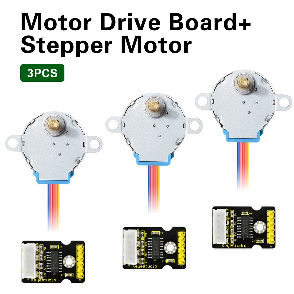 keyestudio 3PCS ULN2003 Stepper Motor Drive Board +5V 28BYJ-48 Stepper Motor For The Development Board In The Experiment