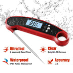 LMETJMA 0.5 Sec Instant Read Meat Thermometer Digital Waterproof Food Thermometer with Backlight Kitchen Thermometer For BBQ ﻿