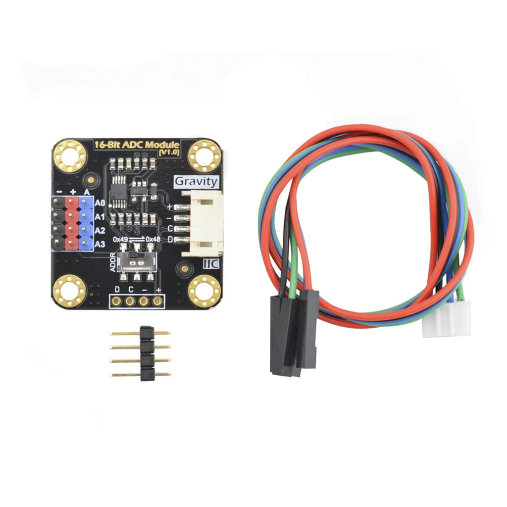 DFRobot Gravity I2C ADS1115 16-Bit ADC Analog to Digital Conversion Module 3.3~5V Supports Cascade for Arduino Raspberry Pi