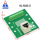 RJ45 Horizontal and Vertical Female Breakout Board RJ-45 Splitter RJ45 Adapter Din Rail Mounting