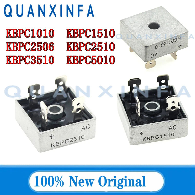 1PCS KBPC1010 KBPC2506 KBPC1510 KBPC2510 KBPC3510 KBPC5010 10A/15A/25A/35A/50A Rectifier bridge 1000V Bridge stack