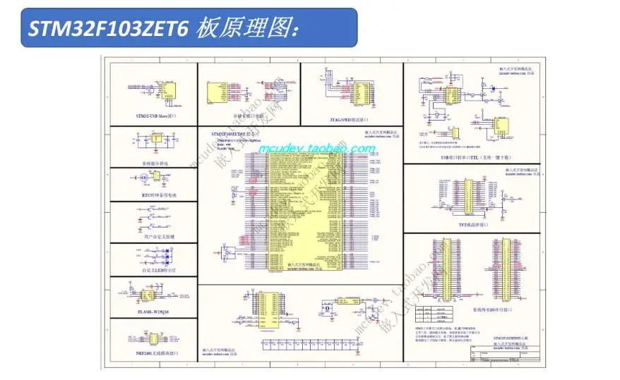 STM32F103ZET6 Minimum System Board / STM32 Core Board Development Board ST-LINK V2 Downloader