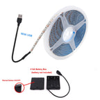 5V USB LED Strip Light 2835 Dimmable Touch Switch 60Led Backlight TV Flexible Tape Under Cabinet Light Night Lamp Warm White Red