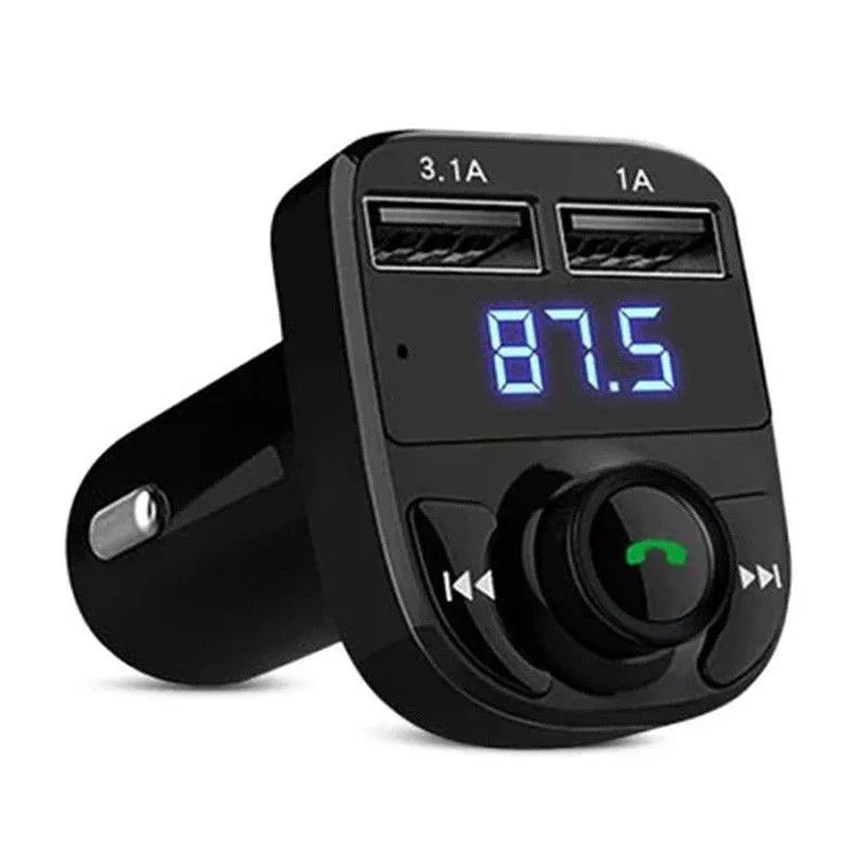 Wireless Bluetooth FM Transmitter MP3 Player With Hands-Free Calling Radio Receiver Dual USB Charger & Music Stereo Adapter
