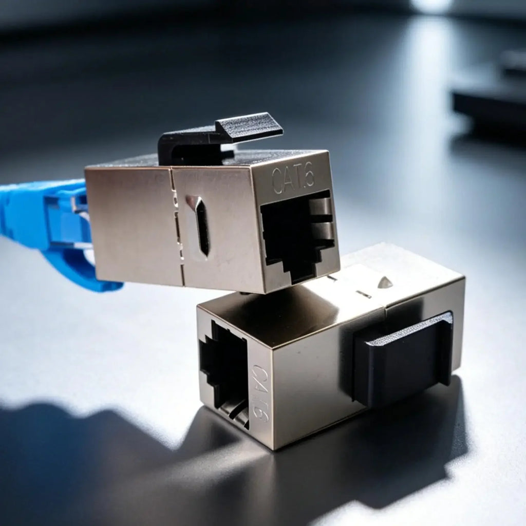 1-4PCS Ethernet LAN Network Cable Adapter RJ45 Keystone Jack CAT7 CAT6A Shielded Modular Coupler with Latch CAT5e Connectors