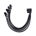 4-Pin IDE Molex to 4-Port 3-Pin/4-Pin Power Plug Cooler Cooling Fan Distributor Power Cord PC Computer Adapter Cord
