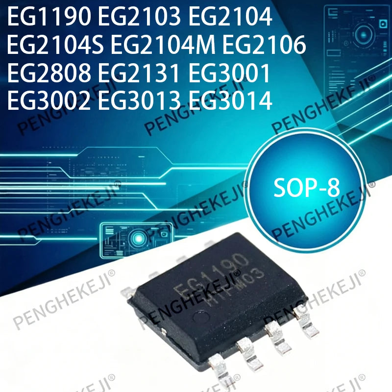 10PCS EG1190 EG2103 EG2104 EG2104S EG2104M EG2106 EG2808 EG2131 EG3001 EG3002 EG3013 EG3014 2104S M 2808 2106 2131 SMD SOP8