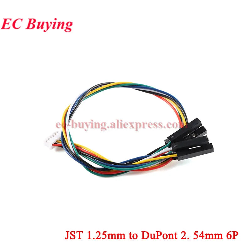 2Pcs-20Pcs JST 1.25mm to 2.54mm Dupont Cable 1Pin Female 2.54 Wire Connector Terminal 1.25 2P/3P/4P/5P/6P Length 20CM Electronic