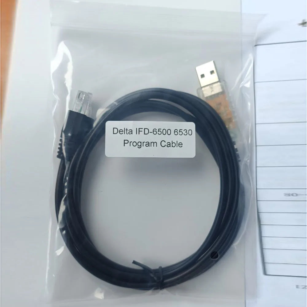 IFD6500 IFD6530 USB to RJ45 RS485 Data Upload Cable for Taiwan Delta IABU Drive Controller Config Program Cable