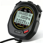 Waterproof Digital Stopwatch, 100-Lap Sports Timer with Neck Lanyard for Running, Swimming, Training - Stopwatch for Men Women