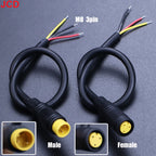 JCD M6 M8 2/3/4/5/6Pin Core 6mm Male Female Julet Electric Ebike Butt Plug Connector Cable Signal Sensor Waterproof Scooter Wire