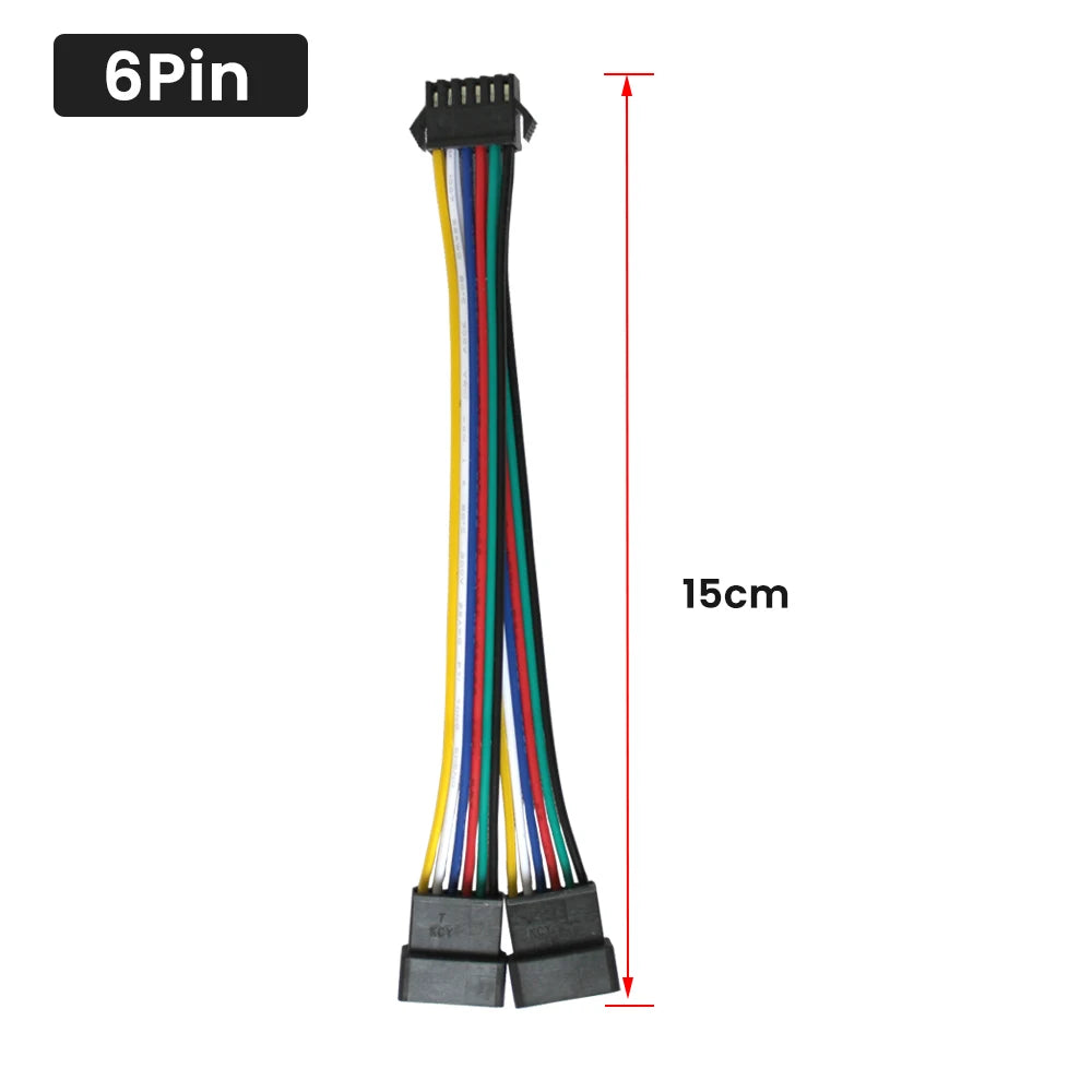1-50PCS LED Strip Splitter Cable 2Pin/3Pin/4Pin/5Pin/6Pin JST SM Connector 1 Male to 2 Female for WS2811 WS2812 SK6812 RGB/RGBW