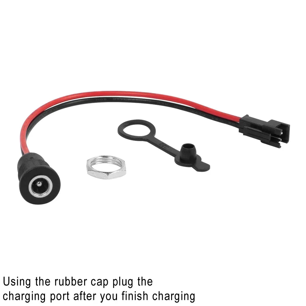 Electric Scooter 5.5 x 2.1mm DC Power Jack Socket Female Panel Mount SM Male Plug Connector Cable 5.5*2.1 mm for Electric Bike