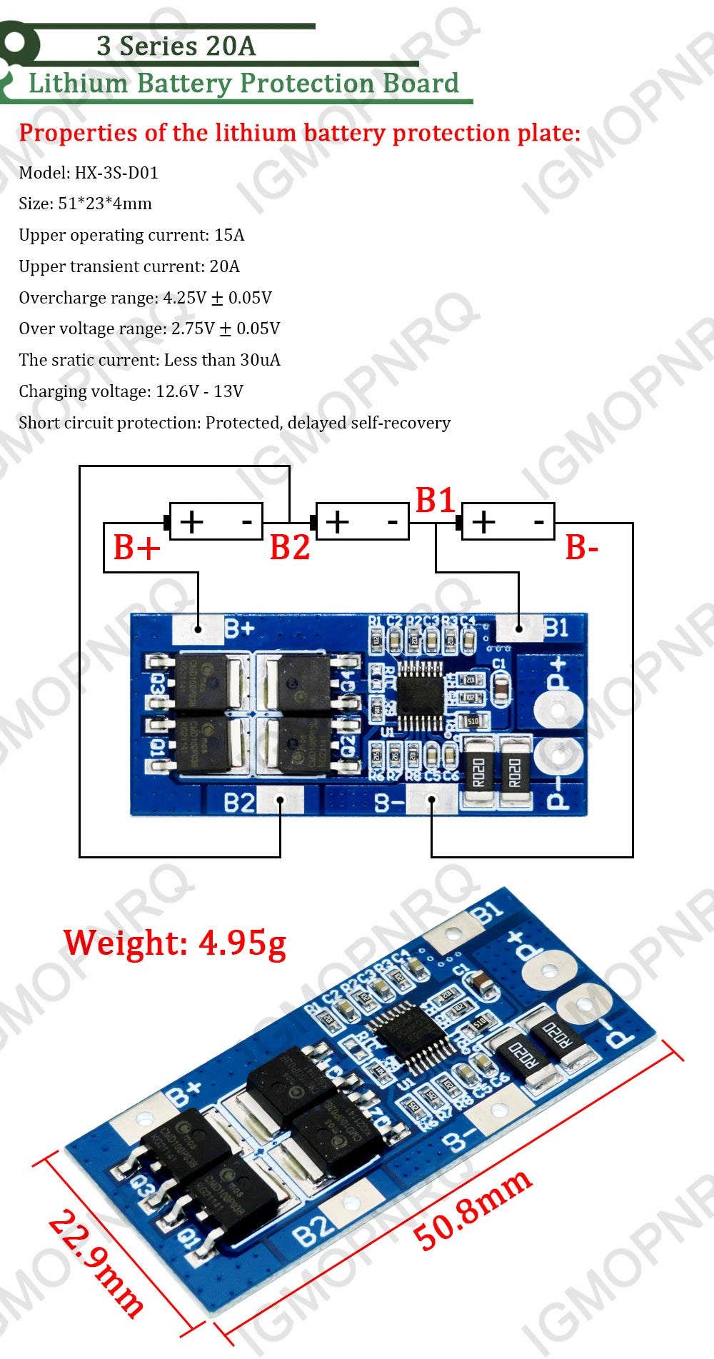 3S 6A 8A 10A 20A 25A 30A 40A 60A Li-ion Lithium Battery 18650 Charger PCB BMS Protection Board For Drill Motor Lipo Cell Module