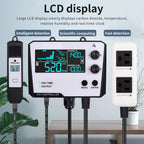 CO2 Monitor Controller LCD Digital Carbon Dioxide Controller CO2 Concentration Tester NDIR Sensor CO2 Detector for Greenhouse