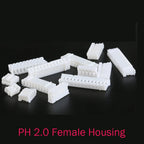 20Pcs PH 2.0  Terminal Plastic Housing Male Female Pin Header Connector ph 2.0 2mm Plug Socket Shell 2/3/4/5 Pin-12p