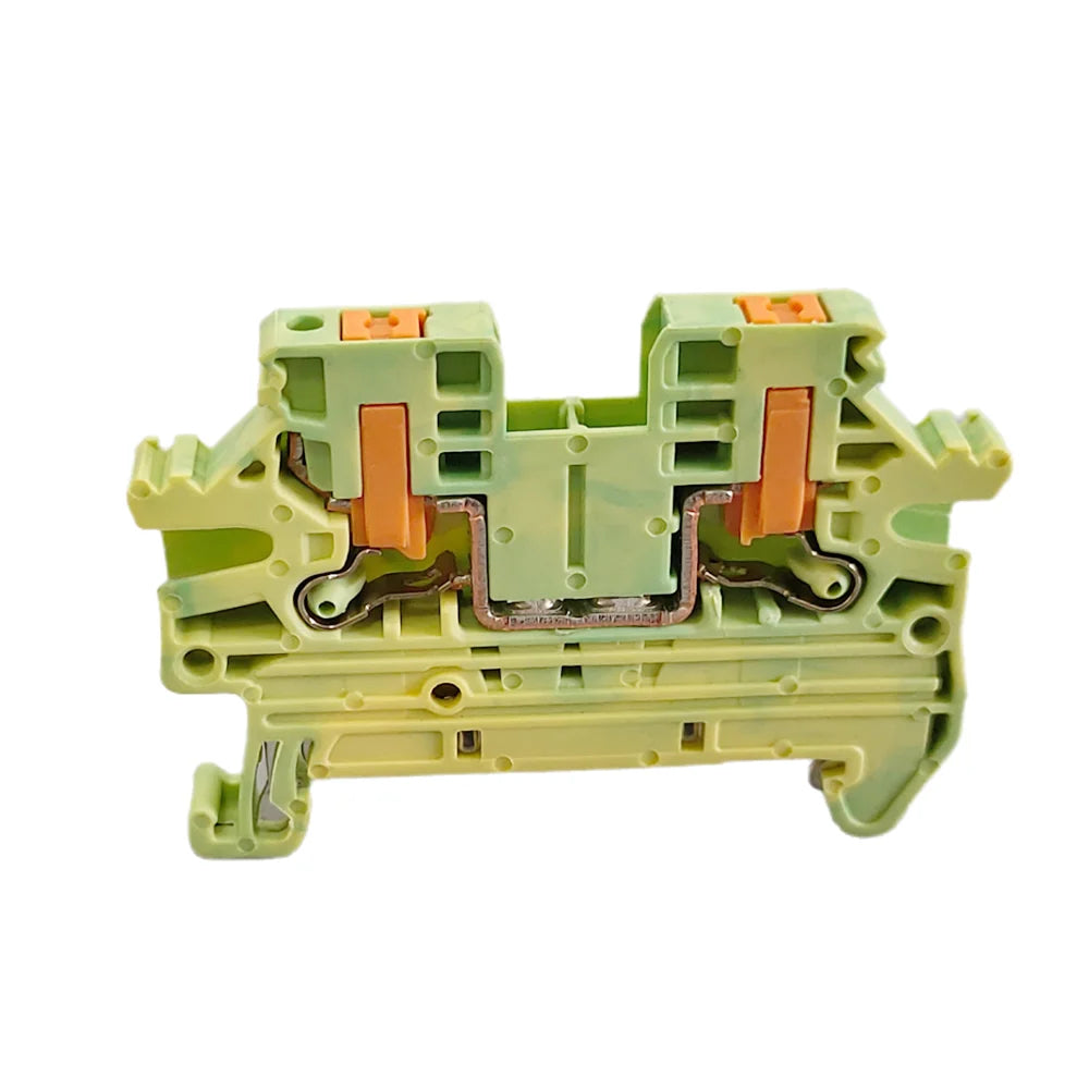 2Pcs PT2.5/PTTB2.5/PT2.5-TW/PTV2.5-PE Push-in Ground DIN Rail Terminal Block Side-Entry Earth Plug Wire Conductor Connectors