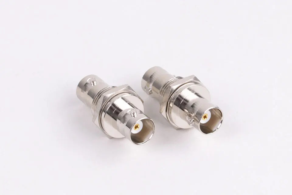 10pcs/lot Dual BNC Jack Socket Screw Panel Mount BNC Female to BNC Female Panel Chassis Adapter Coaxial Connector