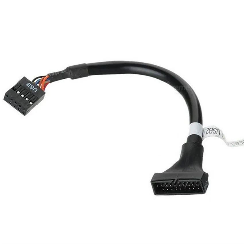20Pin 19Pin USB 3.0 to 9Pin USB 2.0 Male and Female Motherboard Cable Adapter Cable 480Mbps Data Speed Computer Cable Connector