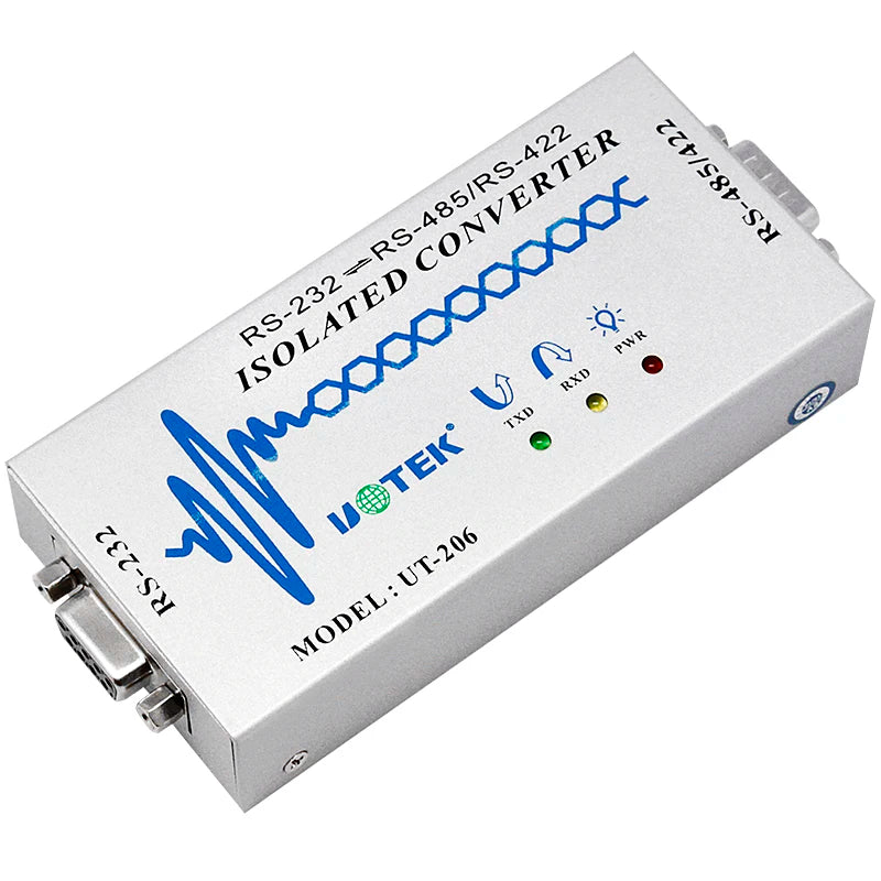 UOTEK RS-232 to RS-485/422 Optoelectronic Isolated Converter NO Delay RS232 RS485 RS422 Adapter UT-206