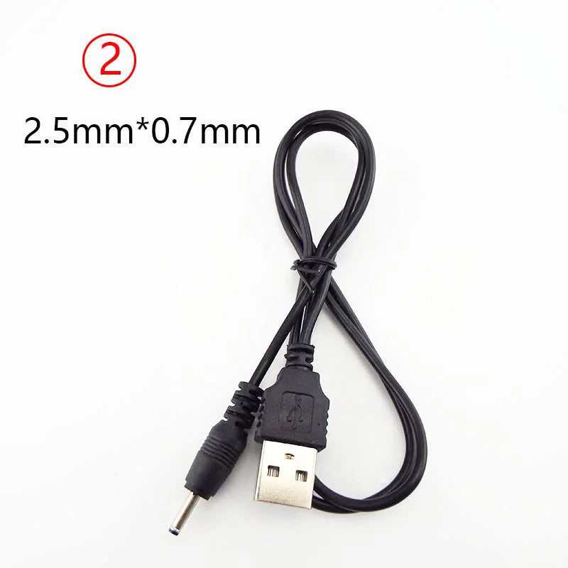 USB Type A Male to DC 5.5 2.1 2.5 2.0 3.5x1.35 4.0x1.7mm Mini 5pin Power Supply Plug Jack Extend Charging Cable Connector B4