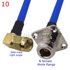 RG402 Coax Cable L16 N To SMA Male Female Connector SMA To N Right Angle Crimp for RG402 High Frequency 0.141 Blue 50ohm RG141