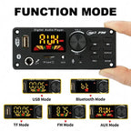 80W Bluetooth MP3 Decoder Board 2*40W Amplifier Audio Player 8V-24V DIY MP3 Player Car FM Radio Module TF/USB/Mic/Record Call